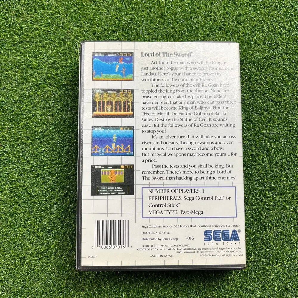 Lord of the Sword (Sega Master System, 1988) Tested